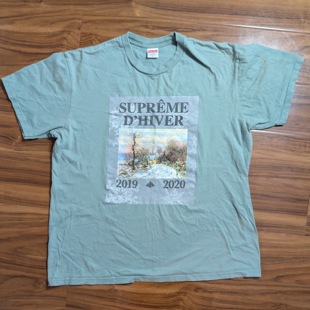 Supreme D'Hiver Tee Dusty Teal Size XL Extra Large